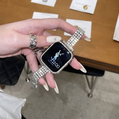 アップル ウォッチ バンド キラキラ apple watch バンド レディース 【バンパーケース付き】M130