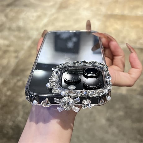「カメラリングプレゼント！」iphone17/17pro ケース クリア iphone16/15 ケース ストーン デコ M287