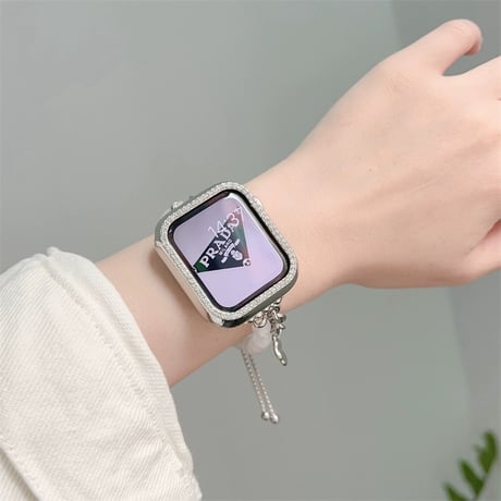 「バンパーケース付き」apple watch ブレスレット アップル ウォッチ バンド かわいい M126