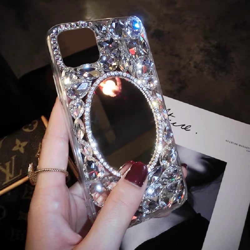 iphoneケース キラキラ ミラー 付き iphone ケース デコ M034 | ruer