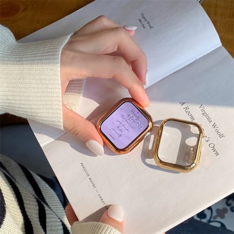 アップル ウォッチ ケース おしゃれ apple watch カバー シルバー/ゴールド M107