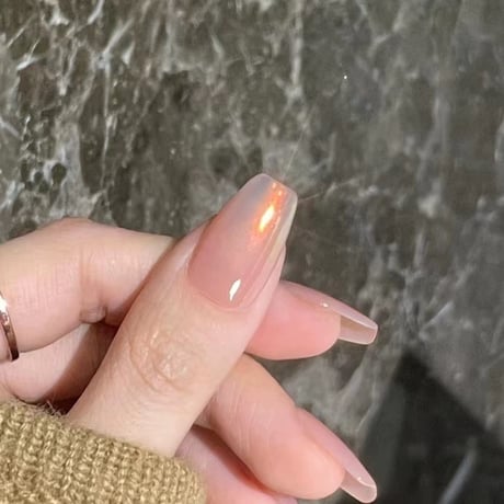 ネイルチップ 韓国 つけ爪 ネイルチップ ロング ショート キラキラ M057