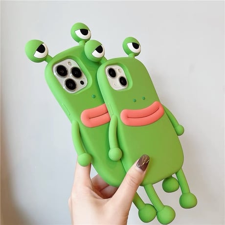 iphone15/15pro ケース カエル iphone14/13 ケース 面白 可愛い M025