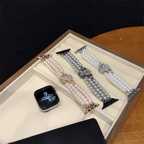 アップルウォッチバンド パール apple watch バンド 女性 スマート ウォッチ 交換 バンド M282
