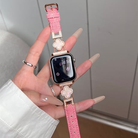 四つ葉のクローバー アップル ウォッチ バンド かわいい apple watch バンド レディース M111