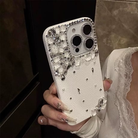 「カメラ保護リングプレゼント！」スマホ ケース デコ iphone ケース ストーン 人気 女子 M256
