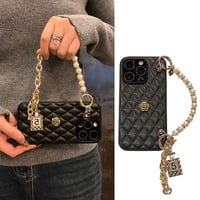 iphone ケース 人気 女子 iphone ケース かわいい パールチェーン付き M211