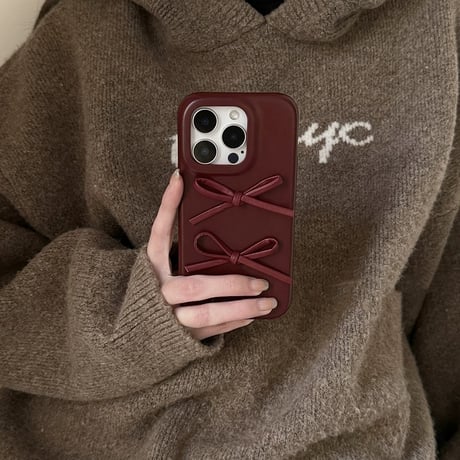 iphone ケース かわいい iphone16/16pro ケース 韓国 リボン M253