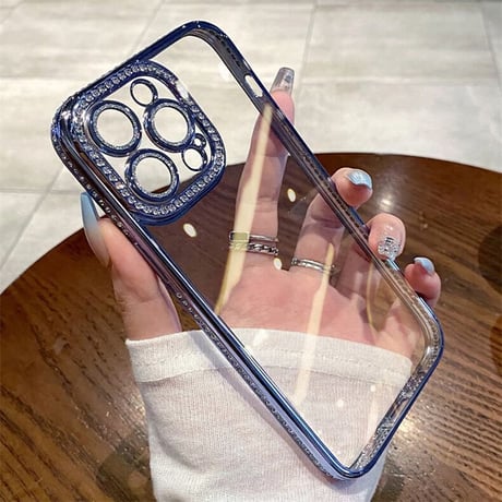 iphone18pro max/17pro ケース キラキラ クリア iphone ケース 透明 可愛い【カメラ保護フィルム付き】M064