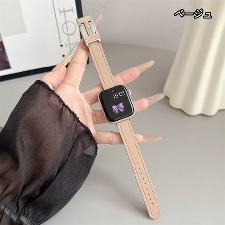 3日タイムセール25％OFF! アップル ウォッチ 10/11 バンド シリコン apple watch se3 バンド  マグネット 細い M325