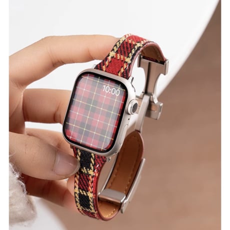 ツイード アップル ウォッチ バンド マグネット apple watch バンド かわいい M223