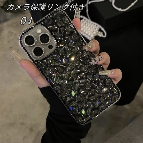 iphone16/16pro ケース キラキラ スマホケース デコ ストーン M157