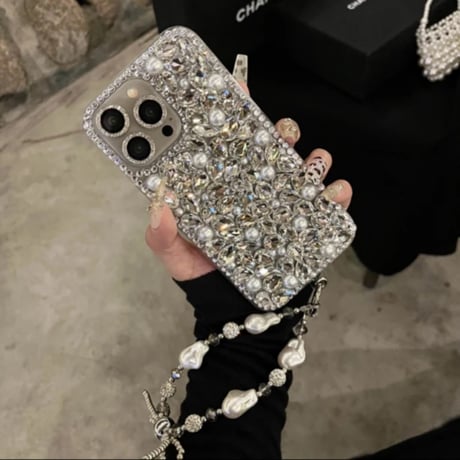 iphone16/16pro ケース キラキラ iphoneケース ハンドメイド かわいい「カメラ保護リング付き」 M201