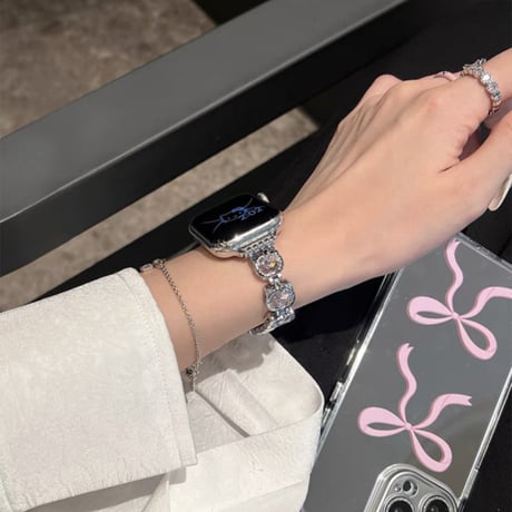 apple watch バンド 可愛い アップル ウォッチ バンド 猫「保護ケース付き」M146