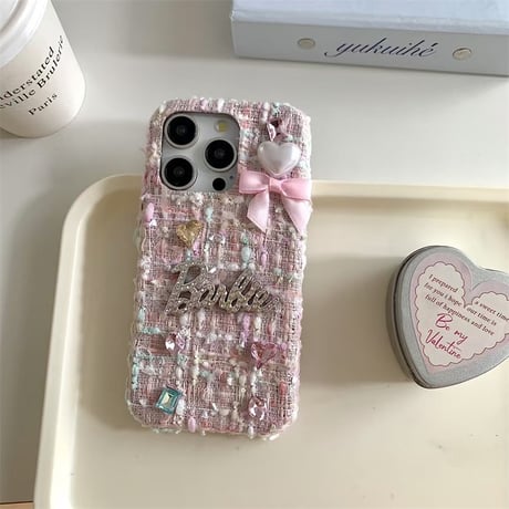 ピンク iphone16/15 ケース スマホケース 可愛い 韓国 iphone16pro ケース ストーン デコ M262