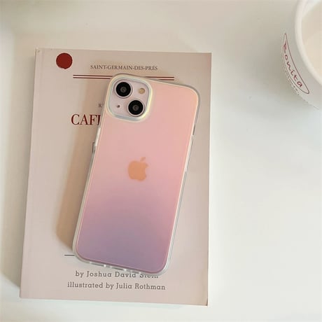 オーロラ iphone15/14 ケース iphone ケース かわいい 半透明 M044