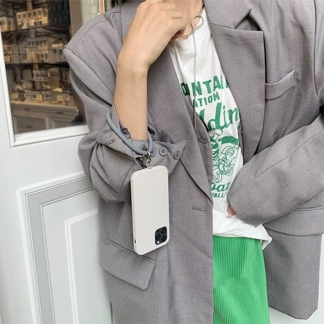 iphone16 ケース 韓国 iphone16pro ケース シリコン ストラップ 付き M165