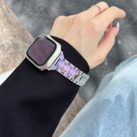 アップル ウォッチ バンド クリア かわいい apple watch バンド ケース【バンド＆保護ケース2点セット】M114