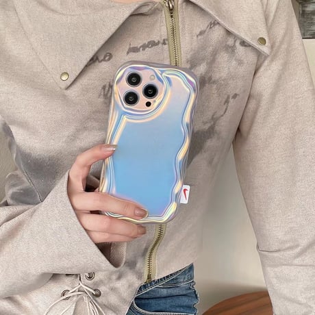 iphone15/15proケース オーロラ iphone ケース かわいい 韓国 M042
