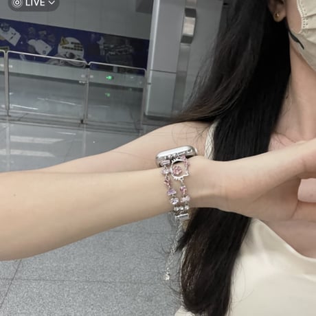 「保護ケースプレゼント！」アップル ウォッチ ブレスレット apple watch バンド かわいい 蒸れない M274