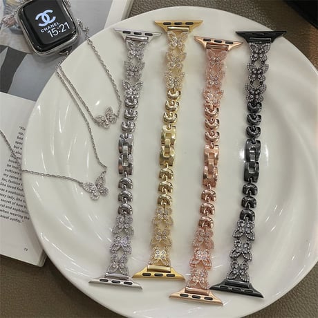 蝶々 apple watch バンド アップル ウォッチ バンド 女性 人気 ラインストーン M267