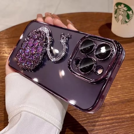 白鳥 iphone ケース キラキラ グリッター iphone ケース 透明 可愛い【カメラ保護フィルム付き】M069