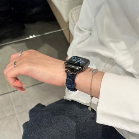 デニム アップル ウォッチ Series 10バンド かわいい apple watch バンド 人気 M132