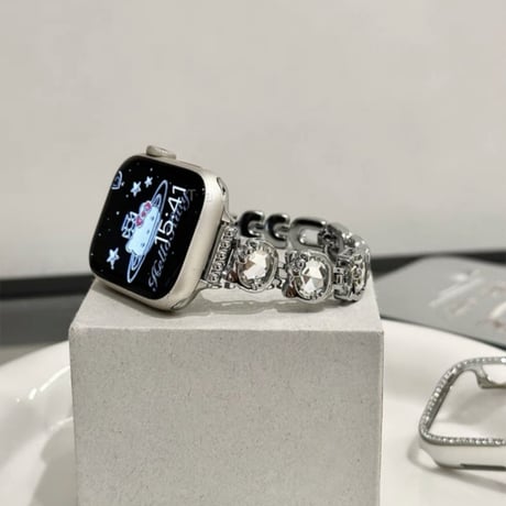 apple watch バンド 可愛い アップル ウォッチ バンド 猫「保護ケース付き」M146