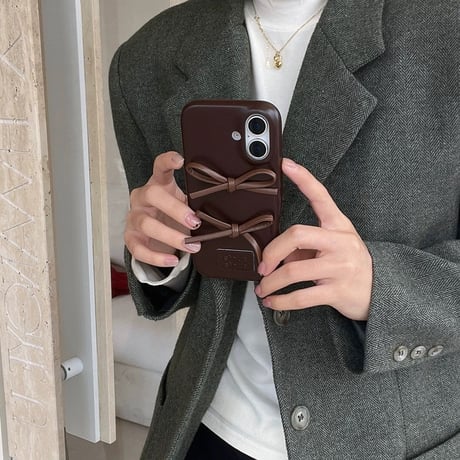 iphone ケース かわいい iphone16/16pro ケース 韓国 リボン M253