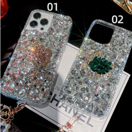 iphone ケース デコ iphoneケース キラキラ 人気 女子「パールチャーム付き」M038