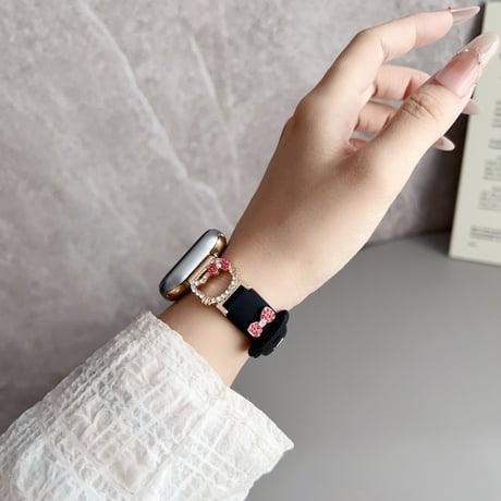アップル ウォッチ バンド シリコン アップル ウォッチ バンド ライン ストーン apple watch キラキラ M612