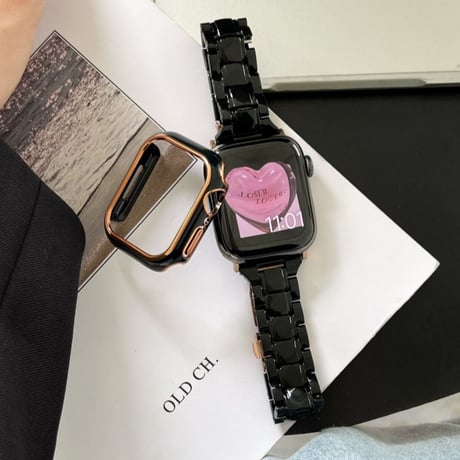 アップル ウォッチ バンド クリア かわいい apple watch バンド ケース【バンド＆保護ケース2点セット】M114