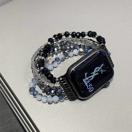apple watch ブレスレット 重ね 付け アップル ウォッチ 10 バンド 女性 「apple watchケース付き」M243
