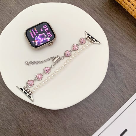 アップル ウォッチ ブレスレット apple watch バンド キラキラ パール ラインストーン M275