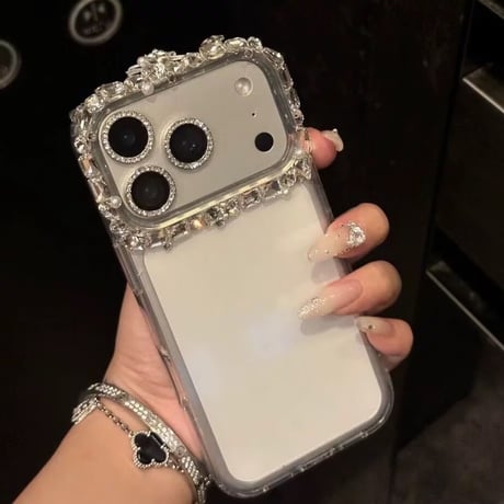 「カメラリングプレゼント！」iphone17/17pro ケース クリア iphone16/15 ケース ストーン デコ M287