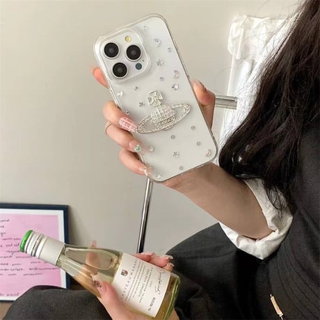 iphone16/16pro ケース クリア おしゃれ スマホケース デコ かわいい M184