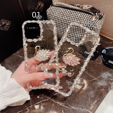 iphone ケース デコ クリア iphone ケース キラキラ ストーン M039