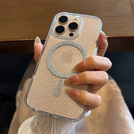 キラキラ iphone クリア ケース magsafe iphone18pro/17pro ケース 透明 かわいい M090