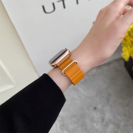 apple watch バンド マグネット おしゃれ アップル ウォッチ レザー バンド M234