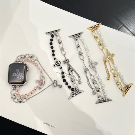 アップル ウォッチ ブレスレット apple watch バンド ビーズ パール M336
