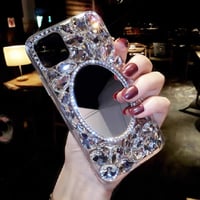 iphoneケース キラキラ ミラー 付き iphone ケース デコ M034