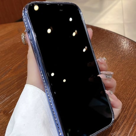 ハートアイフォンケース ミラー iphoneケース クリア かわいい【キラキラシート付き】M052