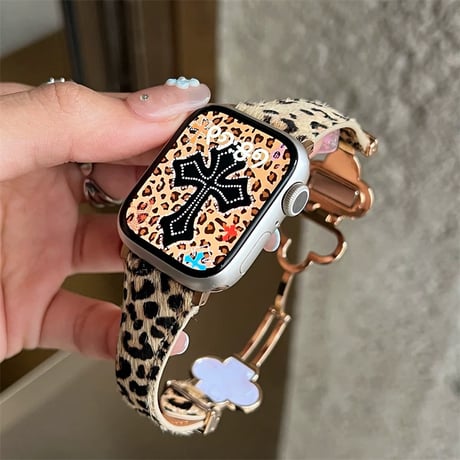 アップル ウォッチ バンド 女性 マグネット apple watch バンド ヒョウ 柄 おしゃれ M310