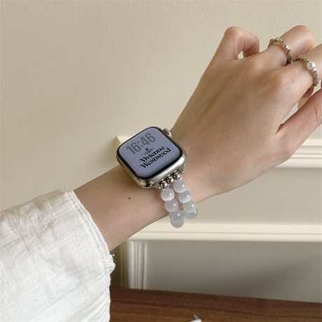 apple watch バンド ビーズ アップル ウォッチ ブレスレット アップル ウォッチ バンド 夏 涼しい M613