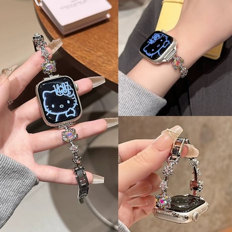 アップル ウォッチ バンド かわいい apple watch 11 バンド キラキラ M317