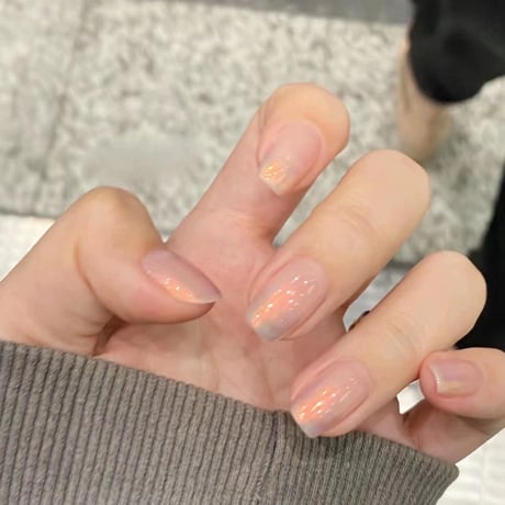 ネイルチップ 韓国 つけ爪 ネイルチップ ロング ショート キラキラ M057