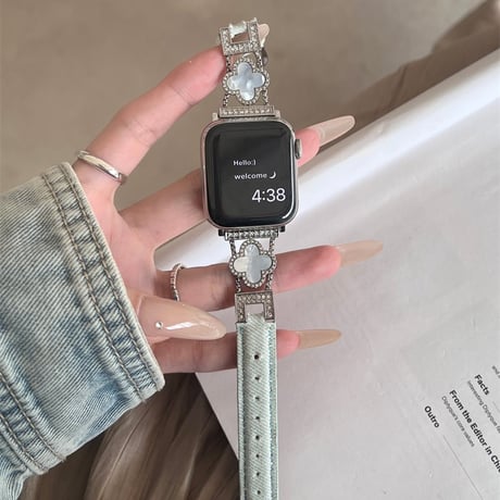 四つ葉のクローバー アップル ウォッチ バンド かわいい apple watch バンド レディース M111