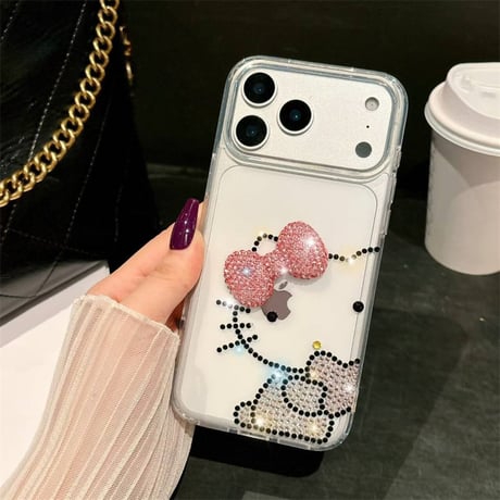 スマホケース デコ ストーン iphoneケース 人気 女子 リボン  M299