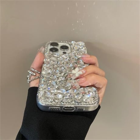 iphone16/16pro ケース キラキラ iphone15/14 ケース ラインストーン スマホ ケース デコ M285
