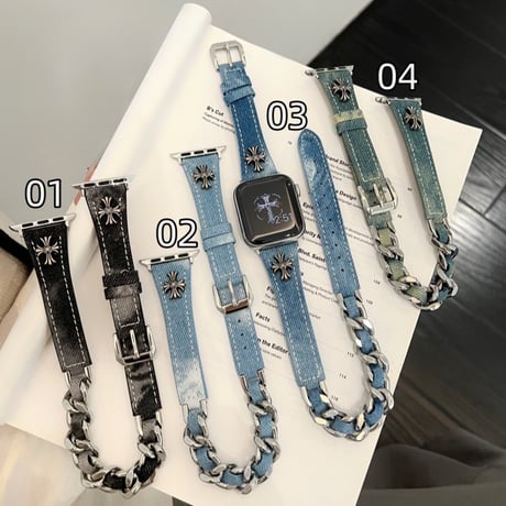 アップル ウォッチ series 10 バンド デニム apple watch バンド 二 重 おしゃれ M079